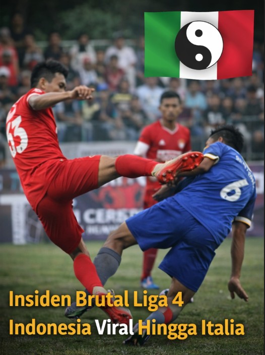 Tendangan Kungfu Liga 4 Viral Sampai Negeri Pizza